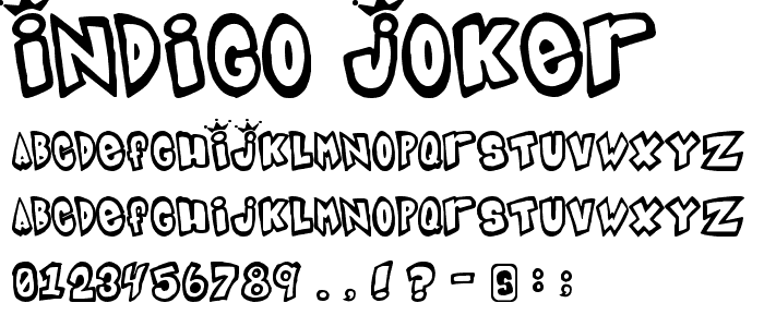 Indigo Joker font